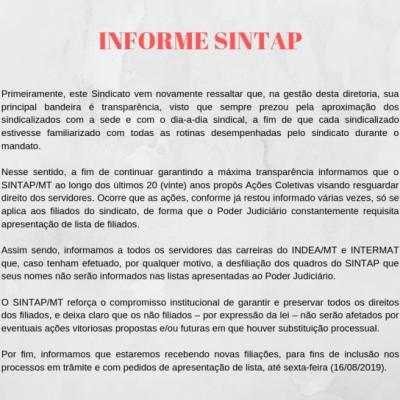 Informativo - SINTAP