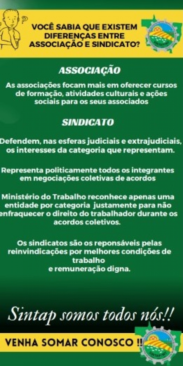 Você sabe as diferenças entre sindicato e associação?