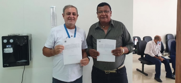 Sintap/MT presta homenagem aos servidores Benjamin da Silva Cruz e Pedro Arnaldo Paschiotto que se aposentaram hoje