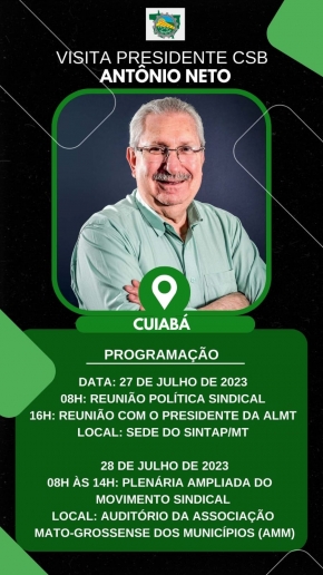 CSB Seccional do Estado de Mato Grosso receberá visita do presidente nacional nesta semana