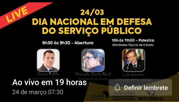 Dia Nacional em Defesa do Serviço Público: Sintap/MT convida a todos para acompanharem live