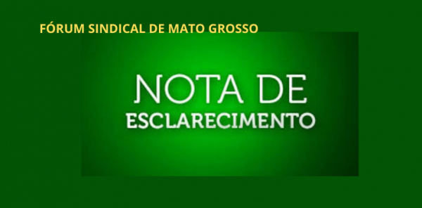 Fórum Sindical divulga esclarecimento sobre reunião com o prefeito licenciado de Cuiabá no último dia 14