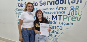 SINTAP-MT acompanha primeira aposentadoria da nova gestão no MT Prev