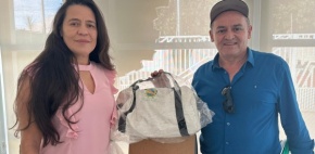 Sindicalizado Antônio Dorileu visita a sede do SINTAP/MT e se encontra com a presidente Diany Dias